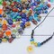 Fun-Weevz Assorted Glass Beads for Jewelry Making Adults, Bulk Glass Beads for Crafts, Lampwork Murano Bead Mix for Bracelets and Necklaces, Crafting Beads Supplies Kit, Large & Small Beads